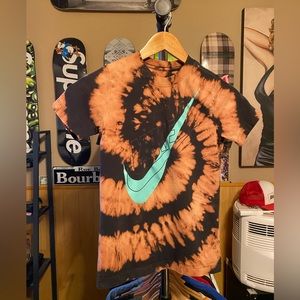 Boys Nike custom one of one spiral reverse dye